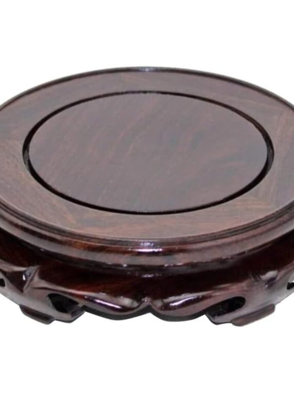 Oriental Furniture Wooden Display Stand Base Lotus Pedestal Vase Base Table Lamp